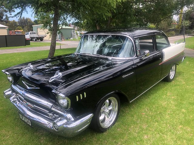 1957 Chevrolet Belair 150 Post - Black Widow NASCAR Tribute - Image 173210