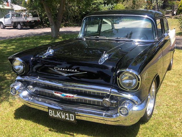 1957 Chevrolet Belair 150 Post - Black Widow NASCAR Tribute - Image 173205