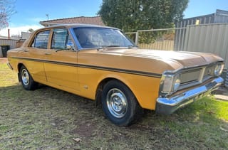 1971 Ford XY Falcon 500 GS 6cyl 250ci 2V - Toploader -Yellow Ochre 