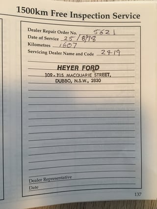 1998 NL Fairlane by Tickford - Build no. 37 / 106