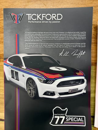 2017 Ford Mustang Tickford Bathurst ’77 Special - Build No. 66 of 77 - DELIVERY kms ONLY!