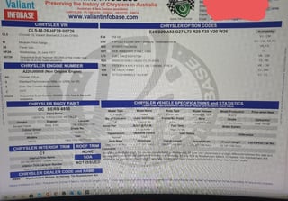 1977 Valiant CL Sports Pack Panel Van - 318 V8 4 speed