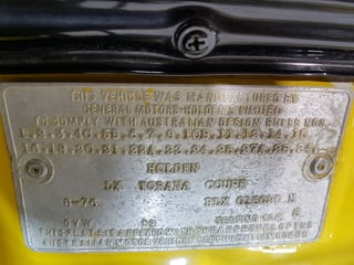 1976 LX SS Torana Hatchback 5.0L 4 speed