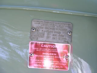 1956 Holden FJ Series Windowless Panel Van