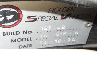 1990 HSV VN SS Group A Commodore #125 Leather Trim