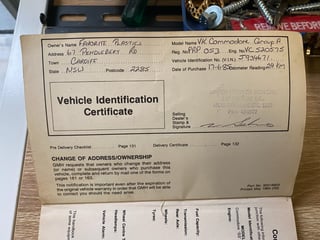 1985 HDT VK SS Group A Commodore - Build 38/500 (Withdrawn)