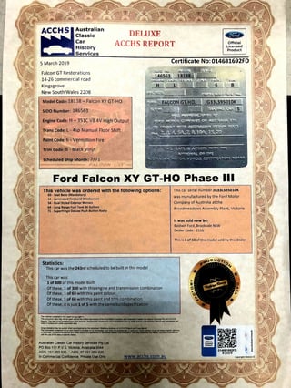 1971 XY Falcon GTHO Phase 3