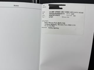 2016 Ford FGX Falcon XR6 Sprint Build No 361 - 5,784 km