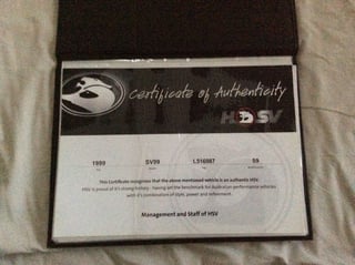 1999 HSV SV99 #59 / 99