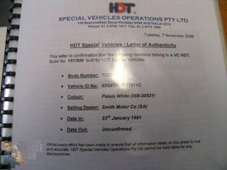 1980 VC HDT Brock Commodore #157