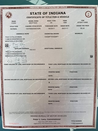 1966 Ford Mustang GT Fastback