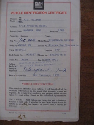 1977 HX Holden Kingswood Deluxe 4.2L