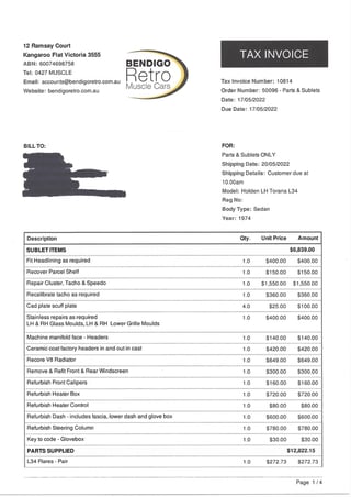 1974 Holden LH Torana SL/R 5000 L34