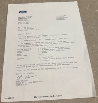 1970 Ford Falcon XY GT - Nugget Gold  