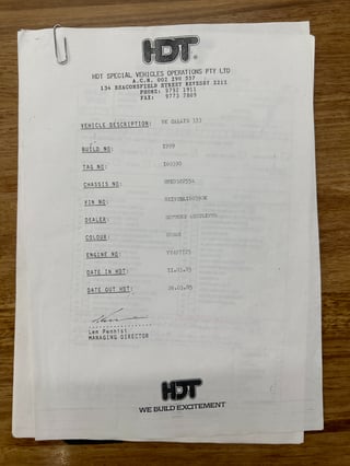 1985 Holden HDT VK Calais Director 333 Pack -  5.0 Litre V8