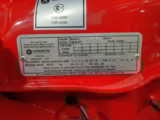 1973 VJ E48 Valiant Charger 770 6 Pack