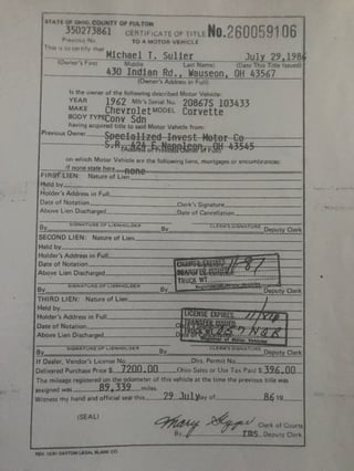 1962 Chevrolet Corvette