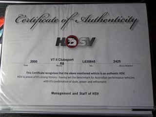 2000 HSV Clubsport R8 Series 11