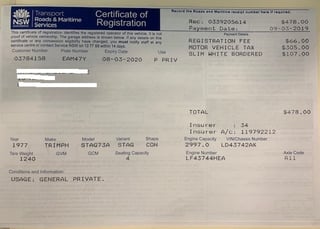 1977 Triumph Stag Mark 2 Convertible - ONE OWNER