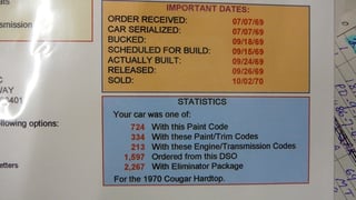 1970 Mercury Cougar Eliminator