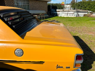 1971 Ford XY Falcon 500 GS 6cyl 250ci 2V - Toploader -Yellow Ochre 