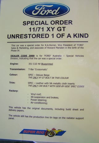 1971 XY GT Falcon - ONE OFF!!!!