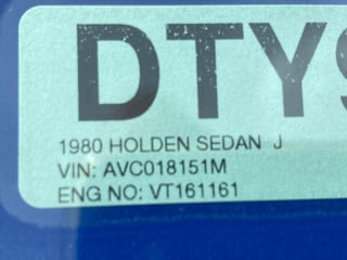 1980 VC HDT Brock Commodore Build No.230