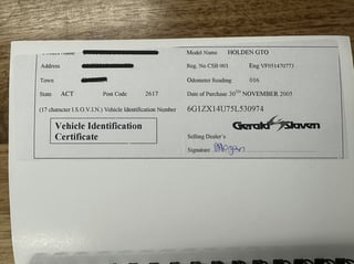 2005 HSV VZ Coupe GTO Build No 453 - Phantom Black …