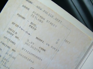 1989 VN Commodore - BT1 Police Car