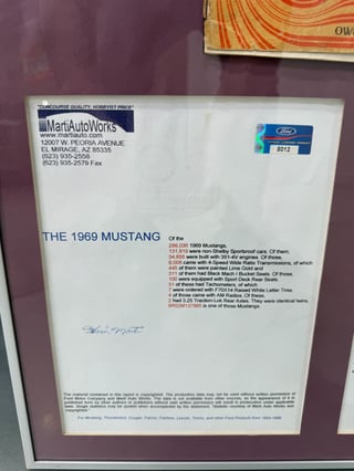 1969 Ford Mustang Mach 1 351 4V Windsor 4sp Man - Lime Gold