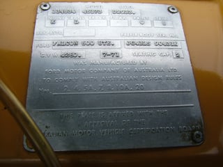 1971 XY GS Falcon 500 Ute