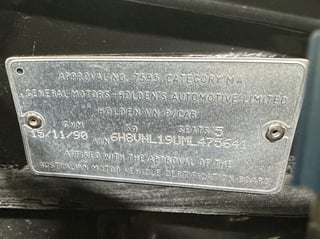 1990 HSV VN SS Group A Commodore - Build No. 124 / 302