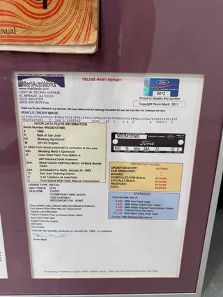 1969 Ford Mustang Mach 1 351 4V Windsor 4sp Man - Lime Gold