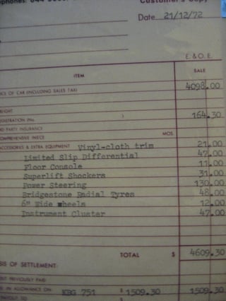 1972 HQ LS Monaro V8