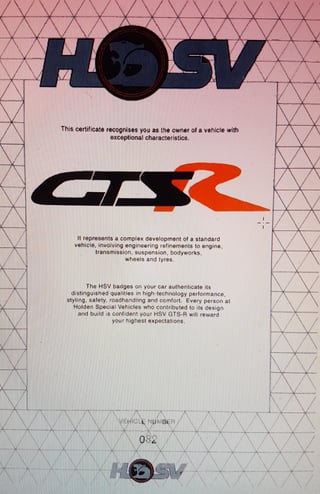 1996 HSV VS Commodore GTS-R #82/85