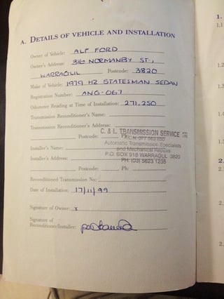 1979 HZ Statesman SL/E