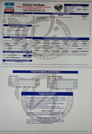 1972 VH Charger 770 265 Hemi