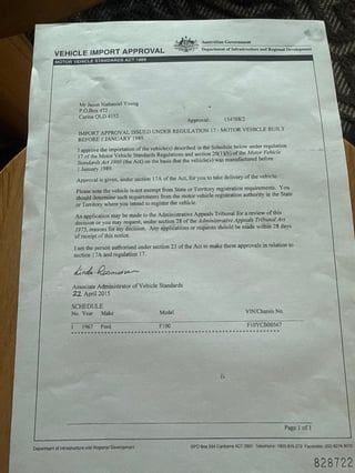 1967 Ford F100 Ranger Pick Up - 352 FE V8