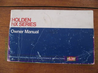 1977 HX Holden Kingswood Deluxe 4.2L