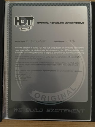 1987 VL HDT Improved Commodore