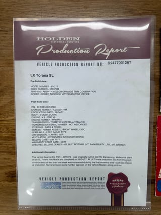 1977 Holden LX Torana SL 253 V8 Hatchback - Absinth Yellow