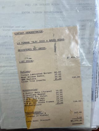 1977 Holden LX Torana SLR 5000 - Absinth Yellow  Survivor 