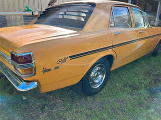 1971 Ford XY Falcon 500 GS 6cyl 250ci 2V - Toploader -Yellow Ochre 