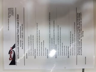 1979 Lincoln Continental Town Coupe