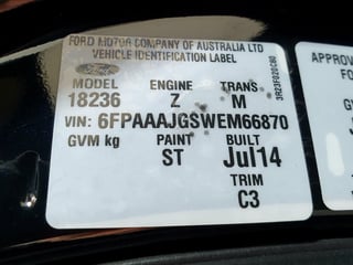 2014 Ford FPV Falcon GTF Build 83 / 500 - Manual