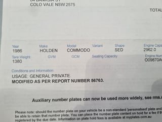 1986 VL HSV Walkinshaw Commodore Replica Convertible