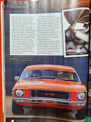 Genuine Bob Jane Racing 1972 HQ GTS 350 Monaro - Improved Production Race Car (Withdrawn)