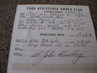 1964 Falcon Sprint Coupe V8