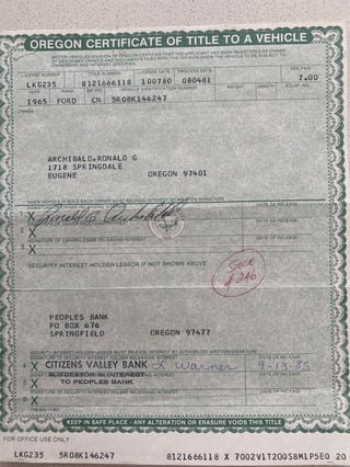 1965 Ford Mustang Convertible - 289 K-Code 4 speed