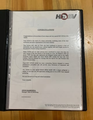 1996 HSV VS GTS-R #10 - Owner's Promo Pack